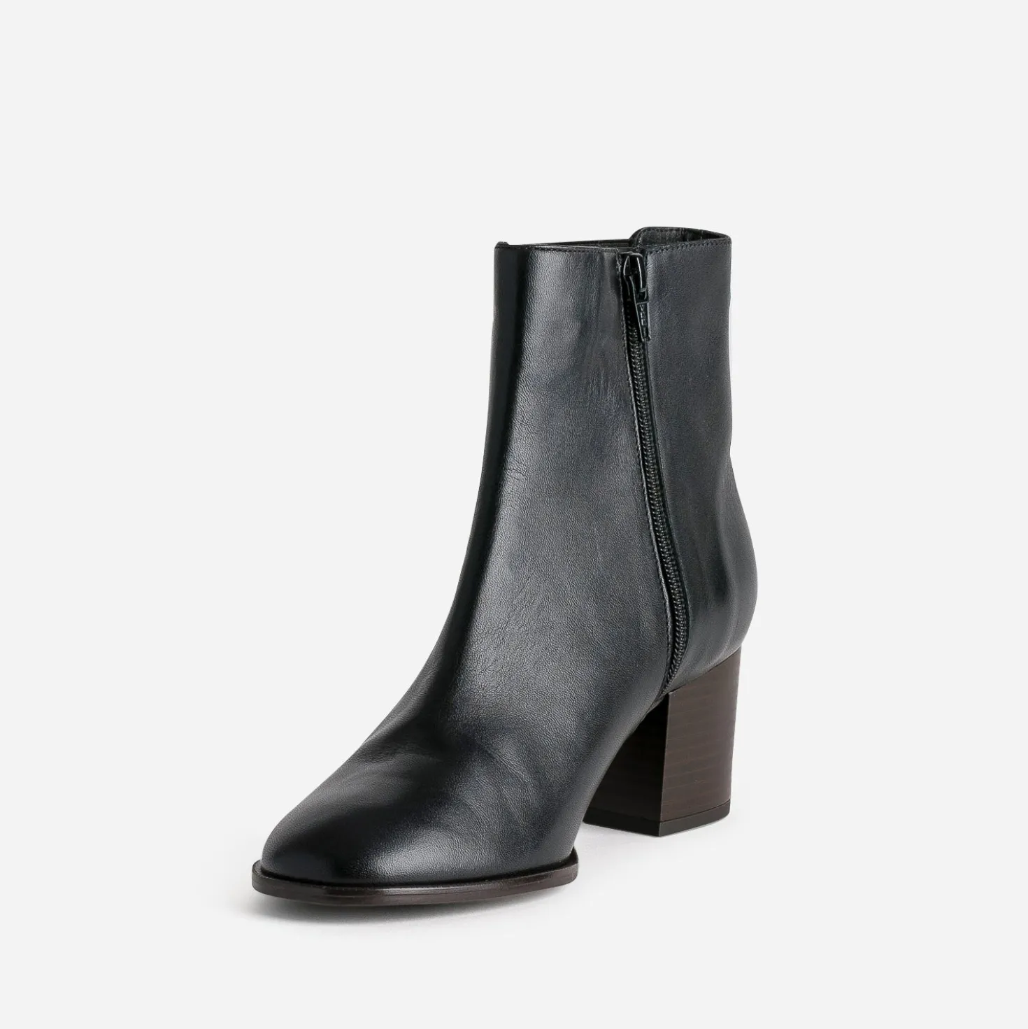 Boots ERAM FLEX noir en cuir à talon