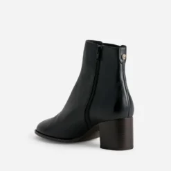 Boots ERAM FLEX noir en cuir à talon