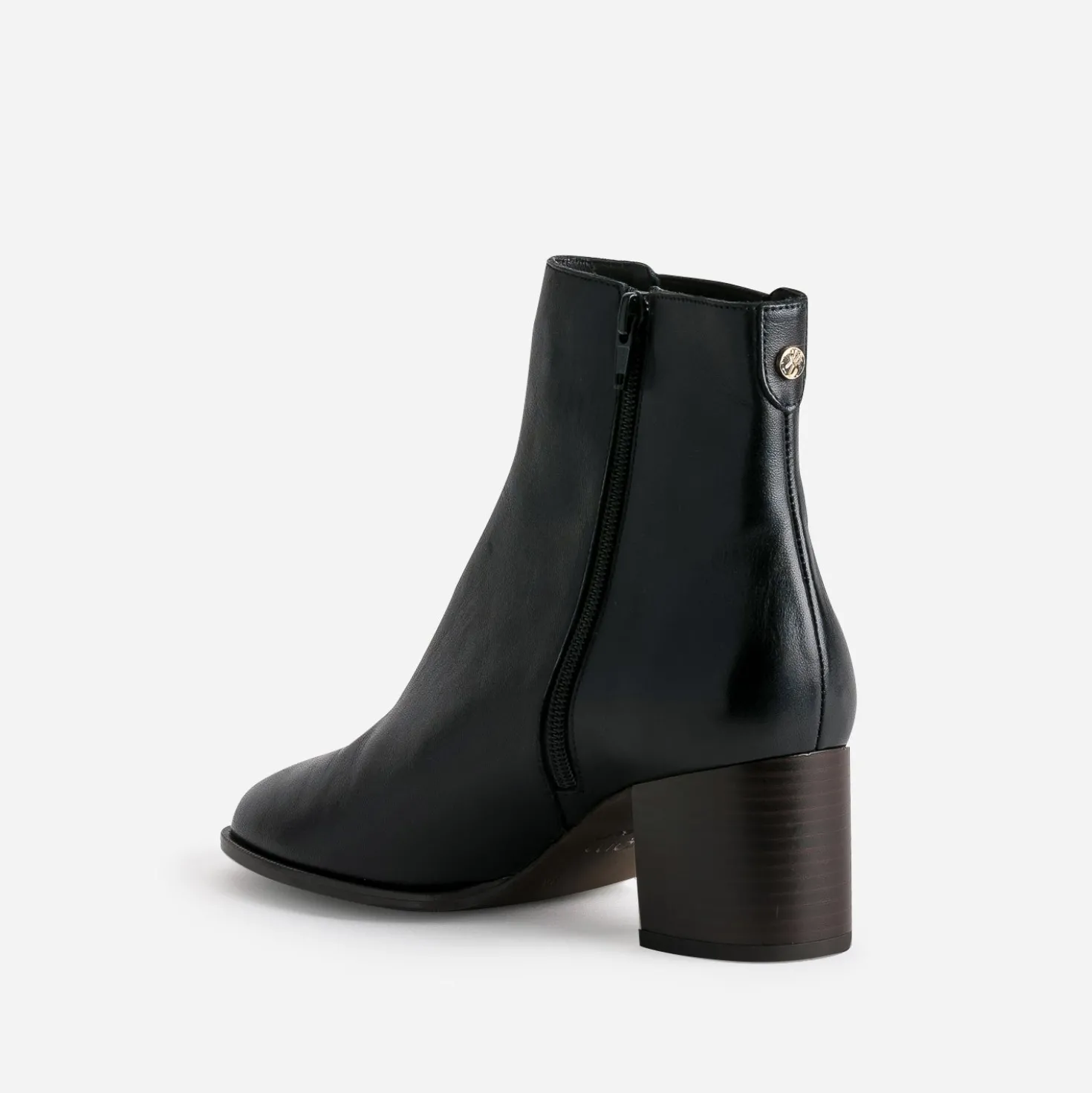 Boots ERAM FLEX noir en cuir à talon