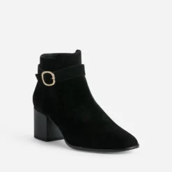 Boots ERAM FLEX noir en cuir velours