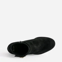 Boots ERAM FLEX noir en cuir velours