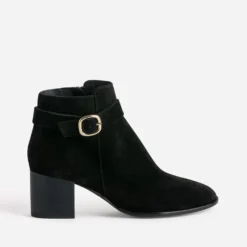 Boots ERAM FLEX noir en cuir velours