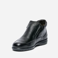Boots FLUCHOS noir en cuir fourré avec zips
