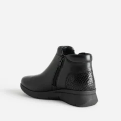 Boots FRANCE ARNO noir en cuir