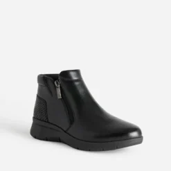 Boots FRANCE ARNO noir en cuir