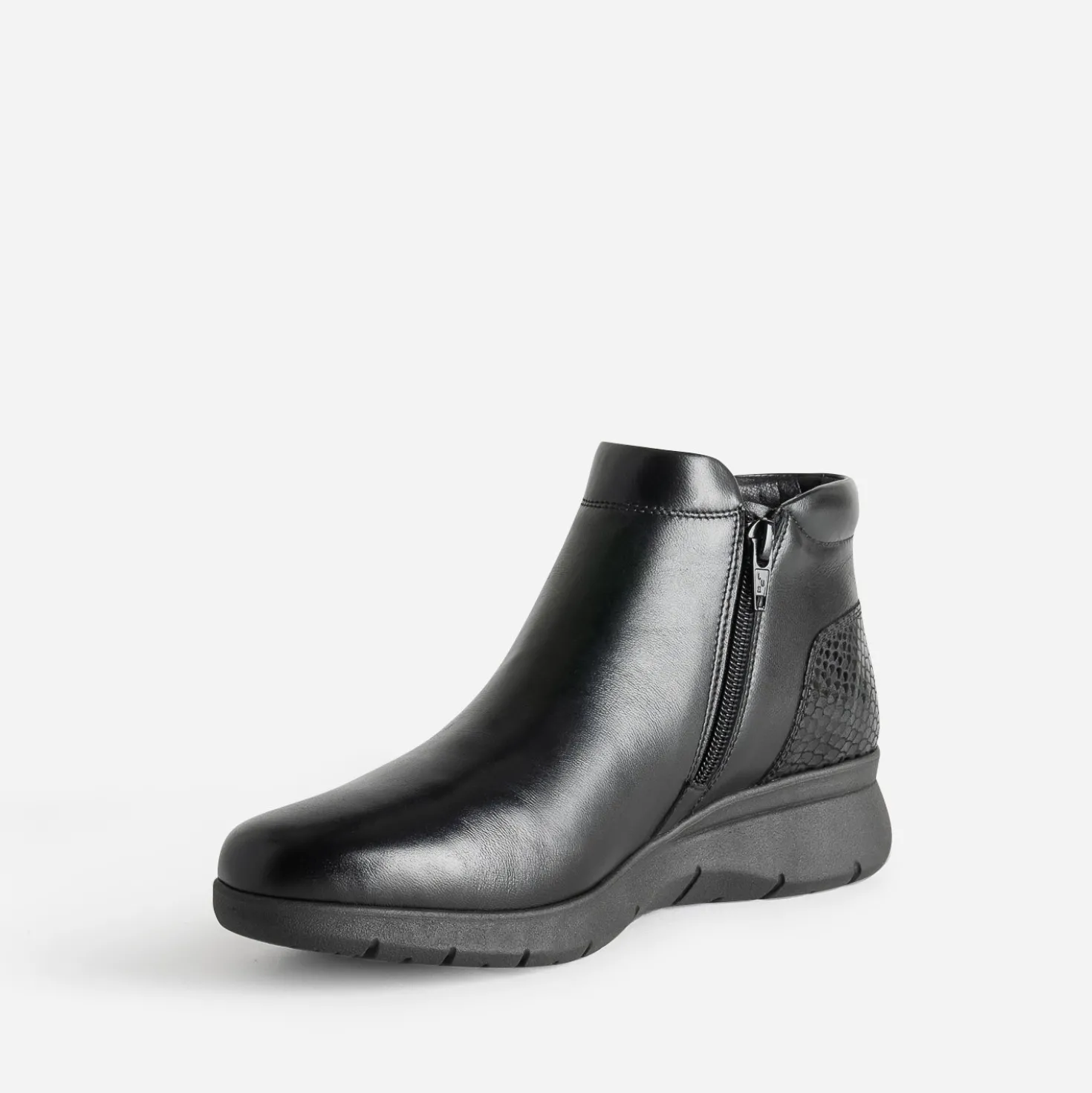 Boots FRANCE ARNO noir en cuir