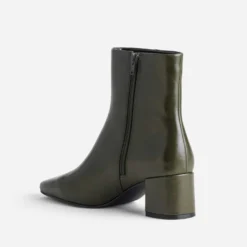 Boots kaki cuir