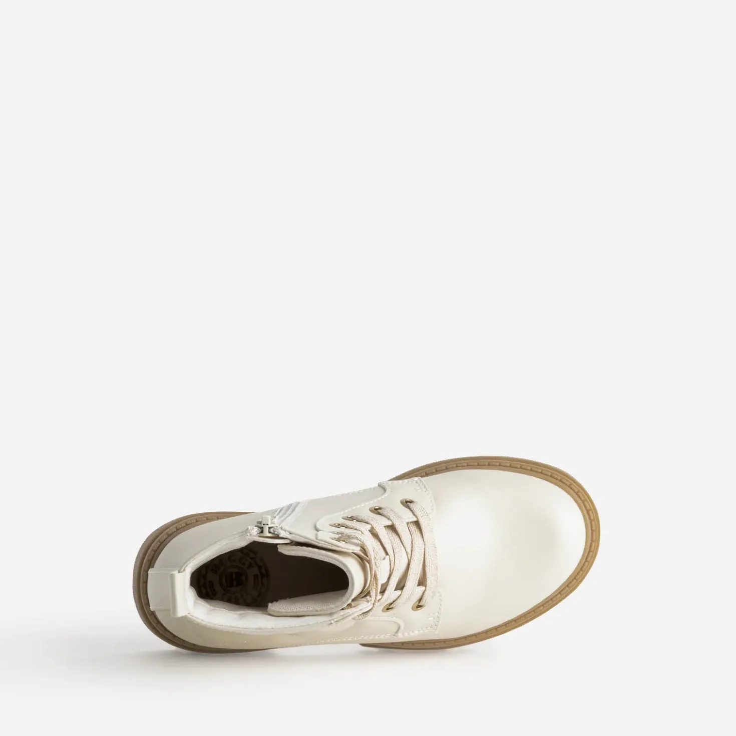 Boots à lacet BUGGY beige matelassage cœurs