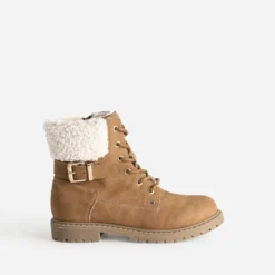 Boots à lacet BUGGY camel fourré