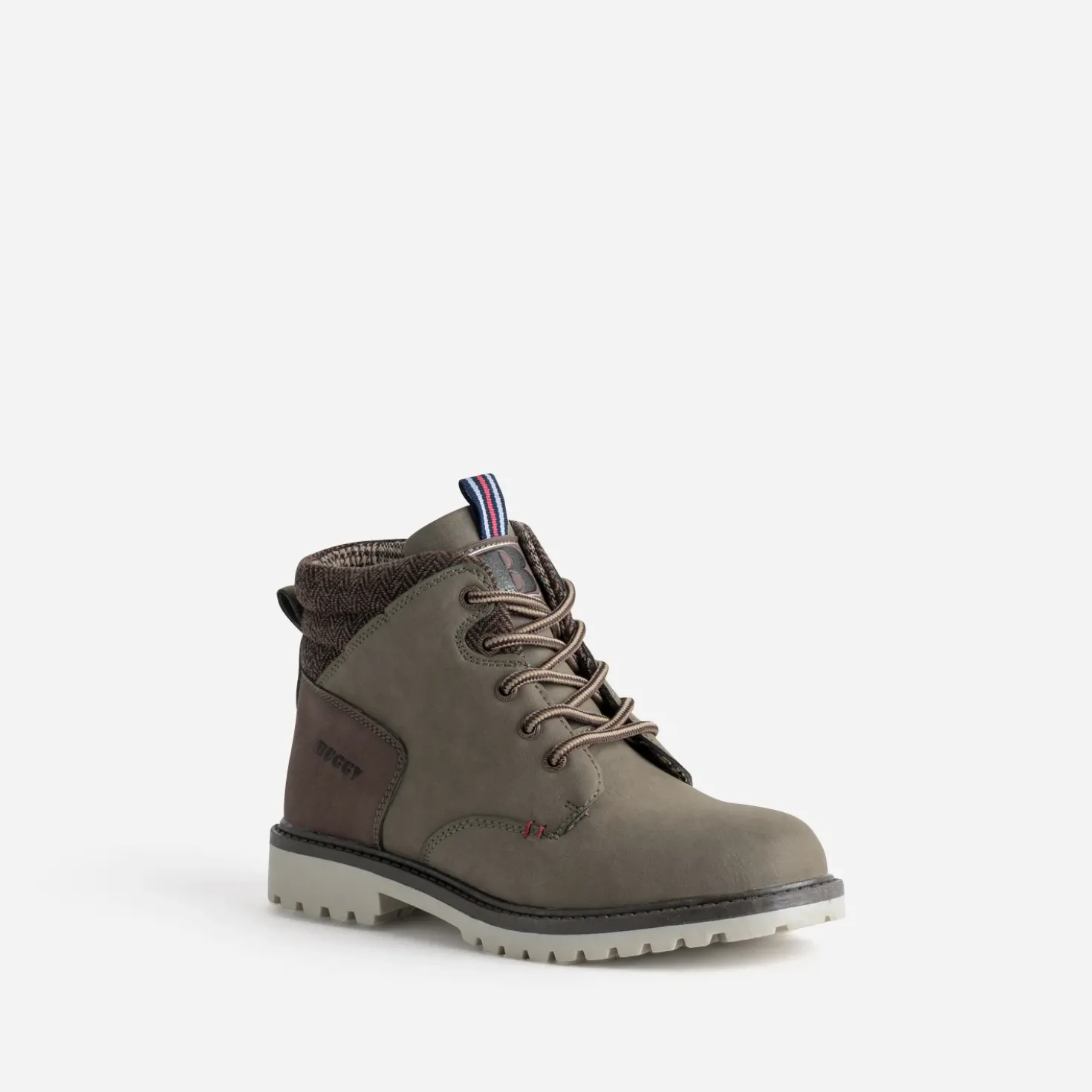 Boots à lacet BUGGY kaki et marron