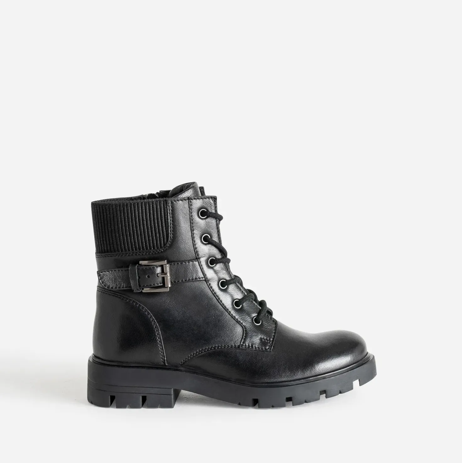 Boots à lacet BUGGY noir en cuir