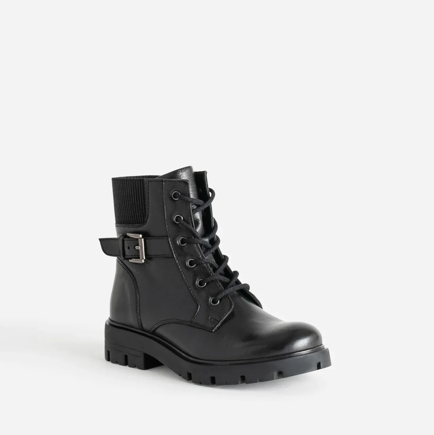 Boots à lacet BUGGY noir en cuir