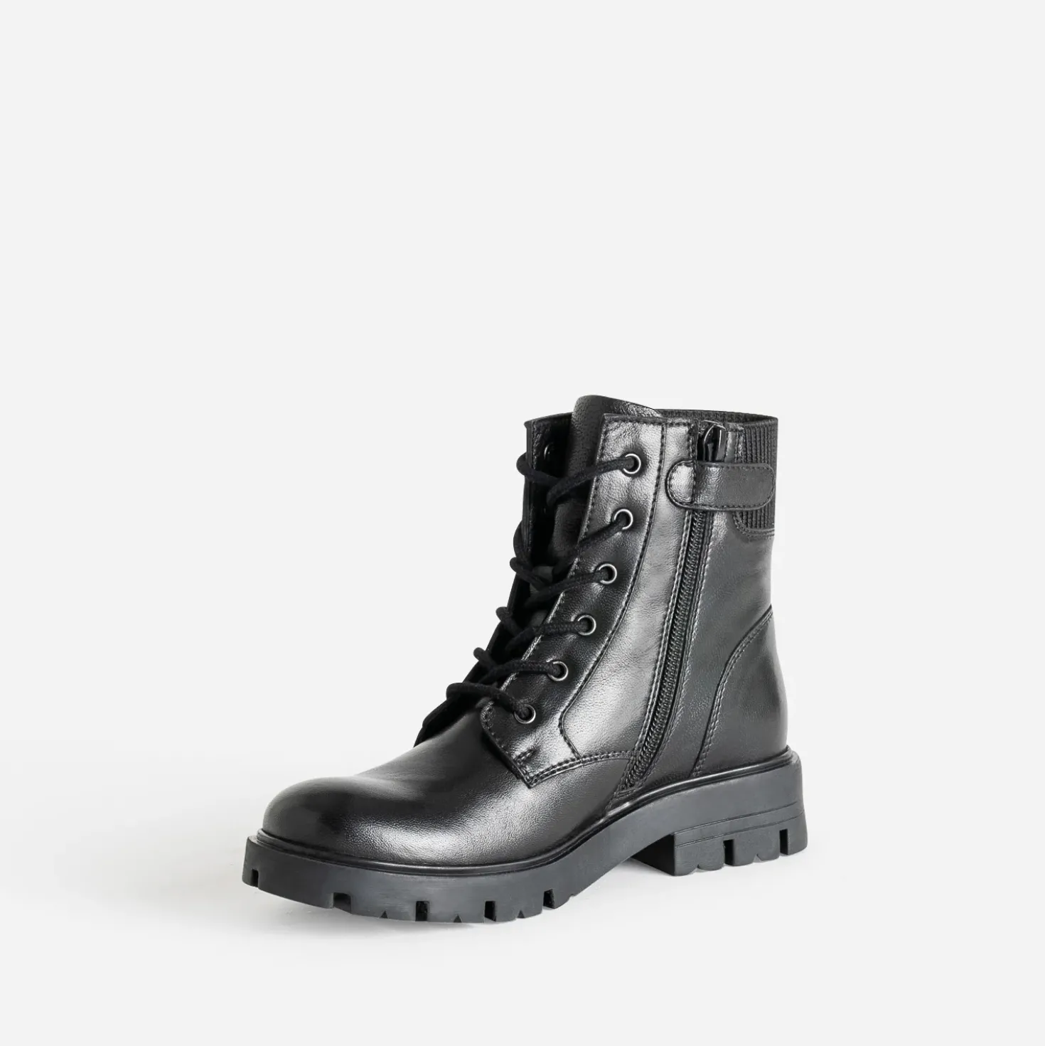 Boots à lacet BUGGY noir en cuir