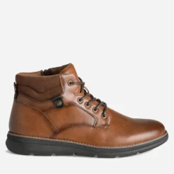 Boots à lacet cognac