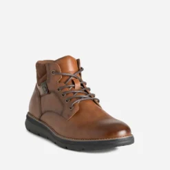 Boots à lacet cognac