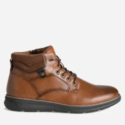 Boots à lacet cognac