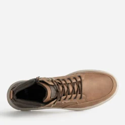 Boots à lacet cognac et marron