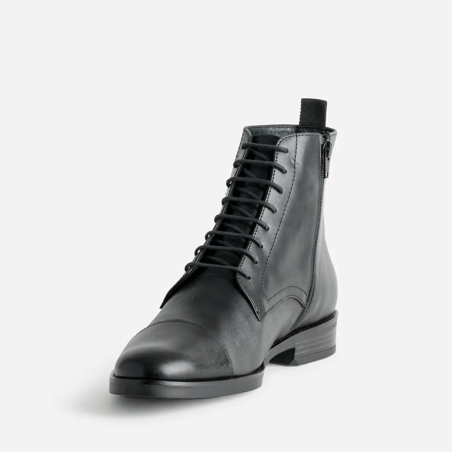 Boots à lacet ERAM FLEX noir cuir