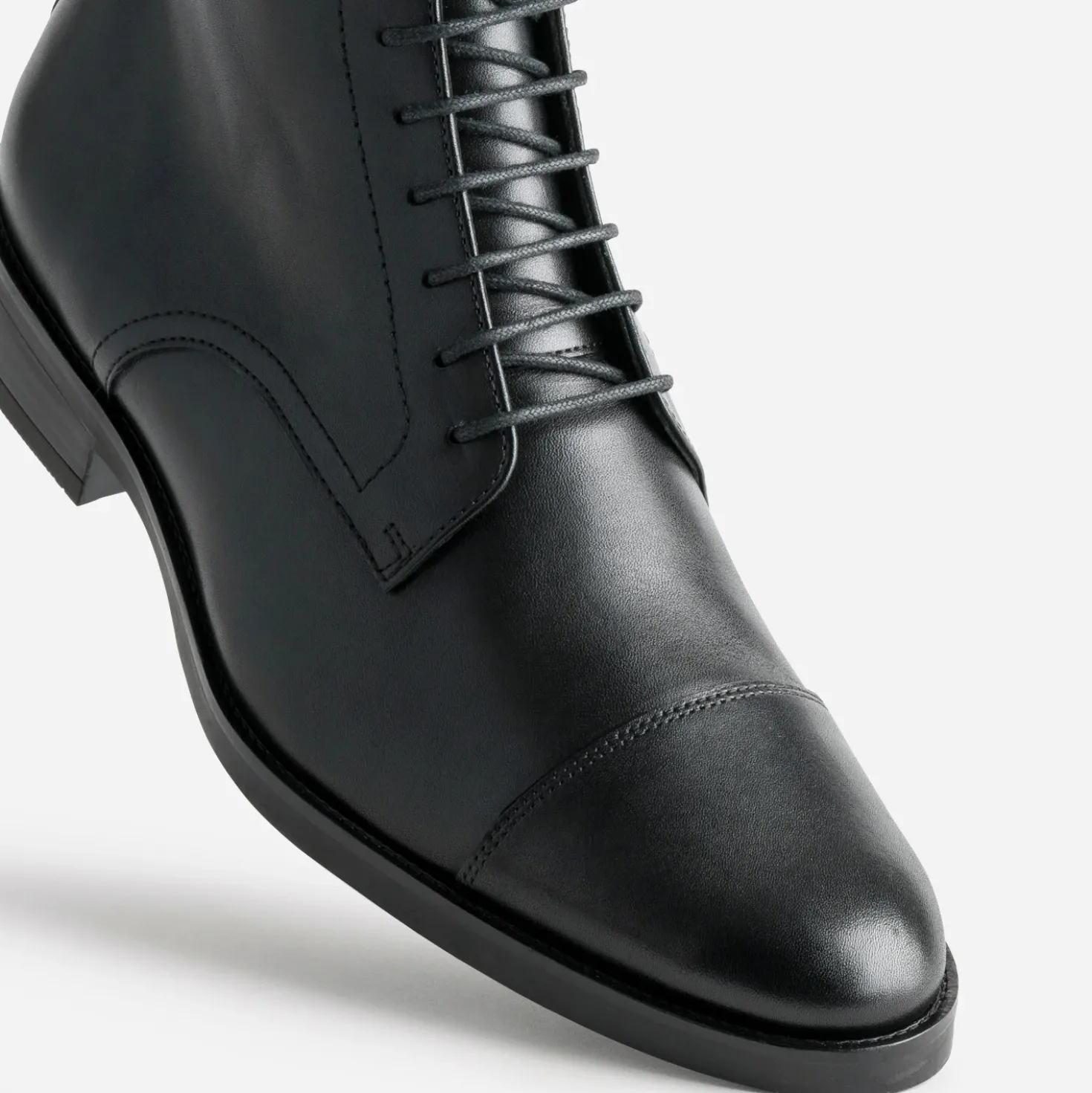 Boots à lacet ERAM FLEX noir cuir