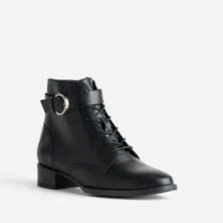 Boots à lacet ERAM FLEX noir cuir