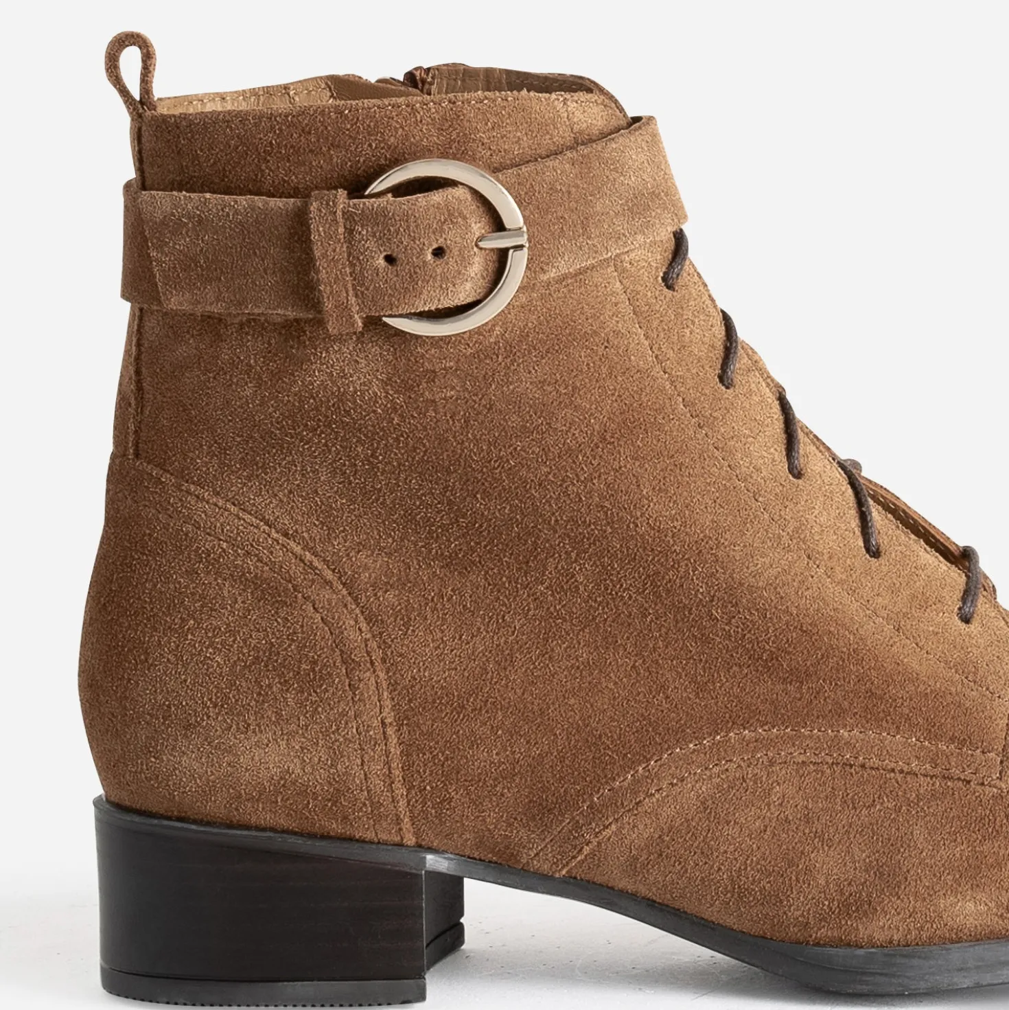 Boots à lacet ERAM FLEX noir cuir