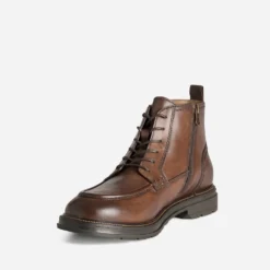 Boots à lacet marron cuir