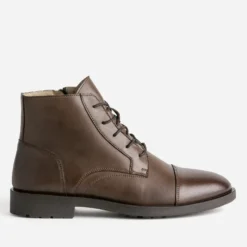 Boots à lacet marron cuir