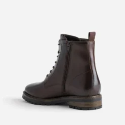 Boots à lacet marron cuir