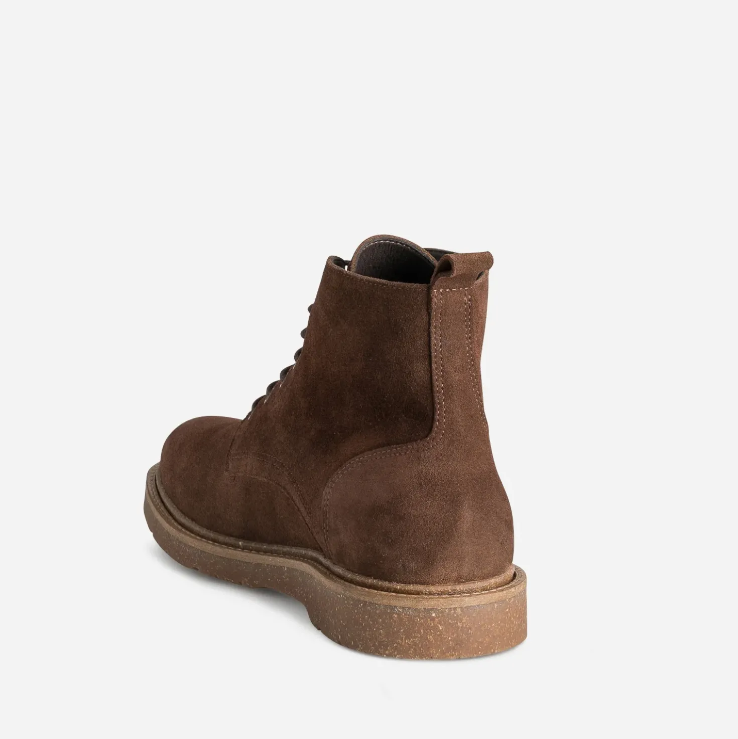 Boots à lacet marron cuir velours
