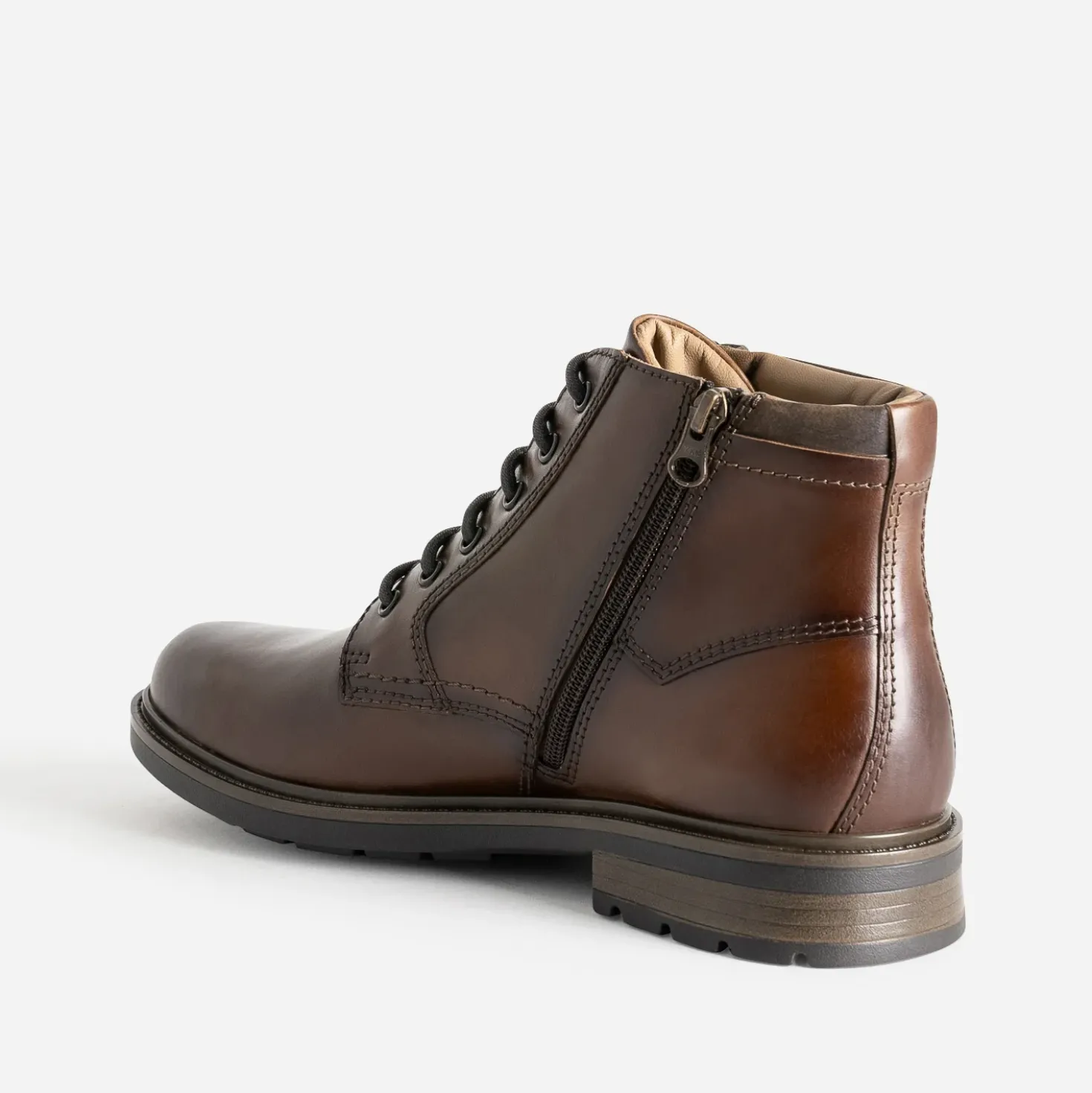 Boots à lacet marron en cuir