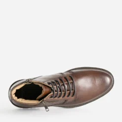 Boots à lacet marron en cuir