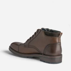 Boots à lacet marron en cuir