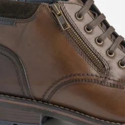 Boots à lacet marron en cuir