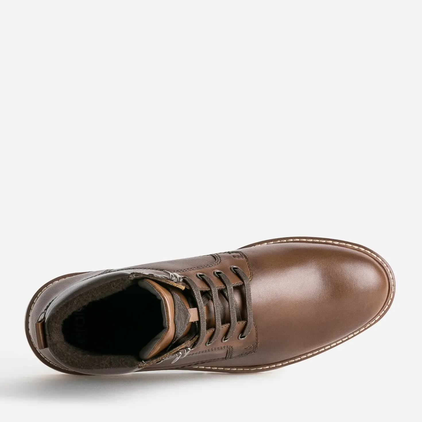 Boots à lacet marron en cuir