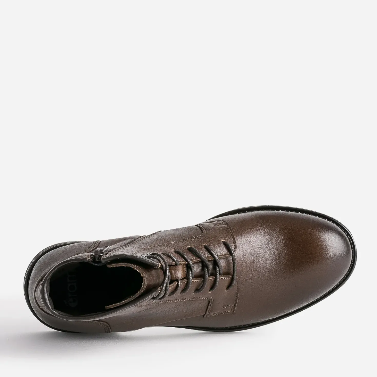 Boots à lacet marron foncé en cuir