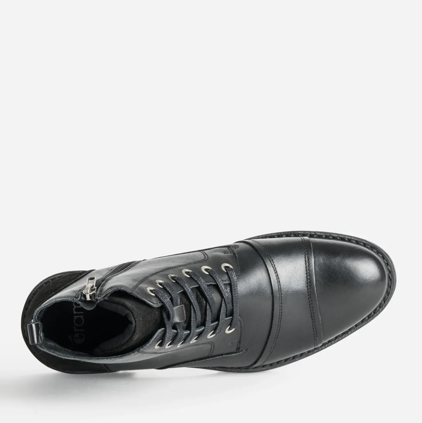 Boots à lacet noir cuir