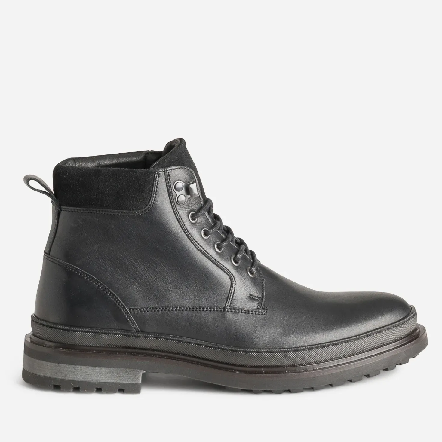 Boots à lacet noir cuir