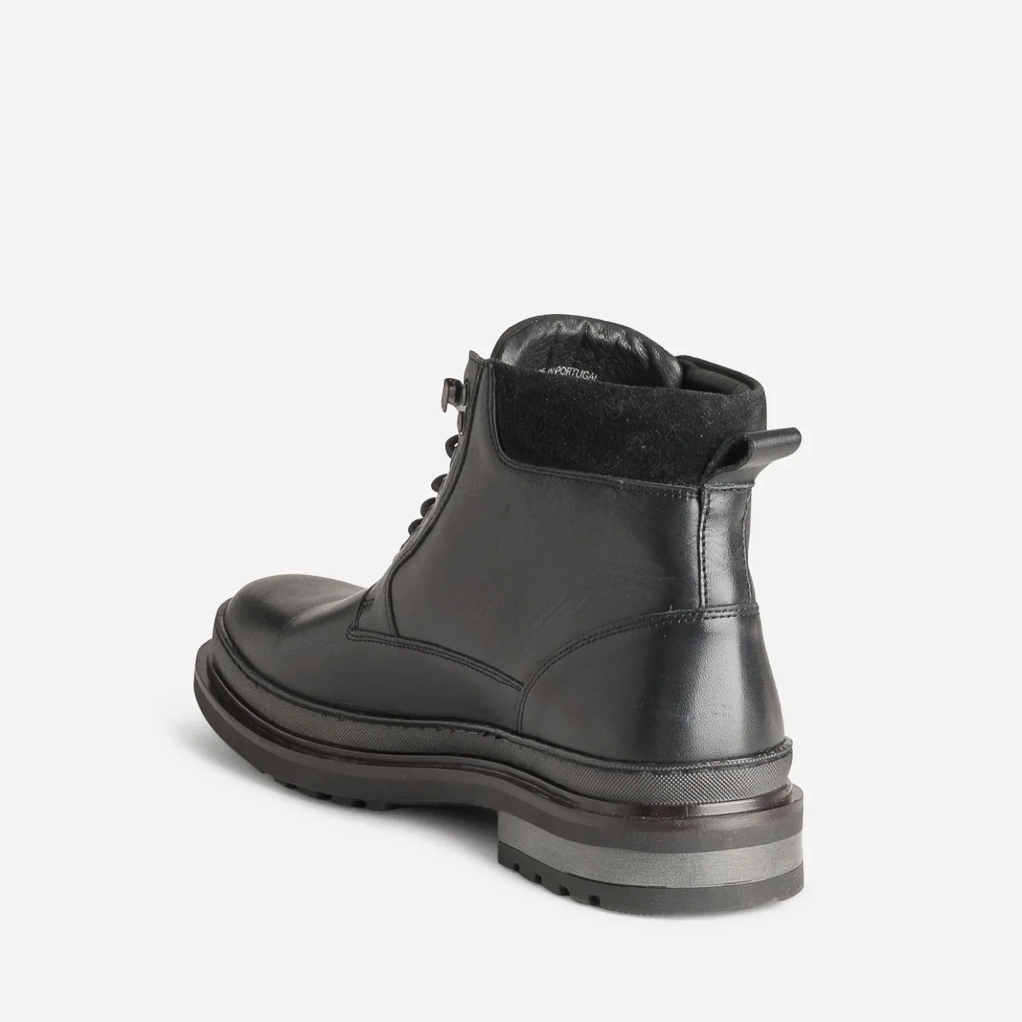 Boots à lacet noir cuir