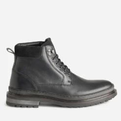 Boots à lacet noir cuir
