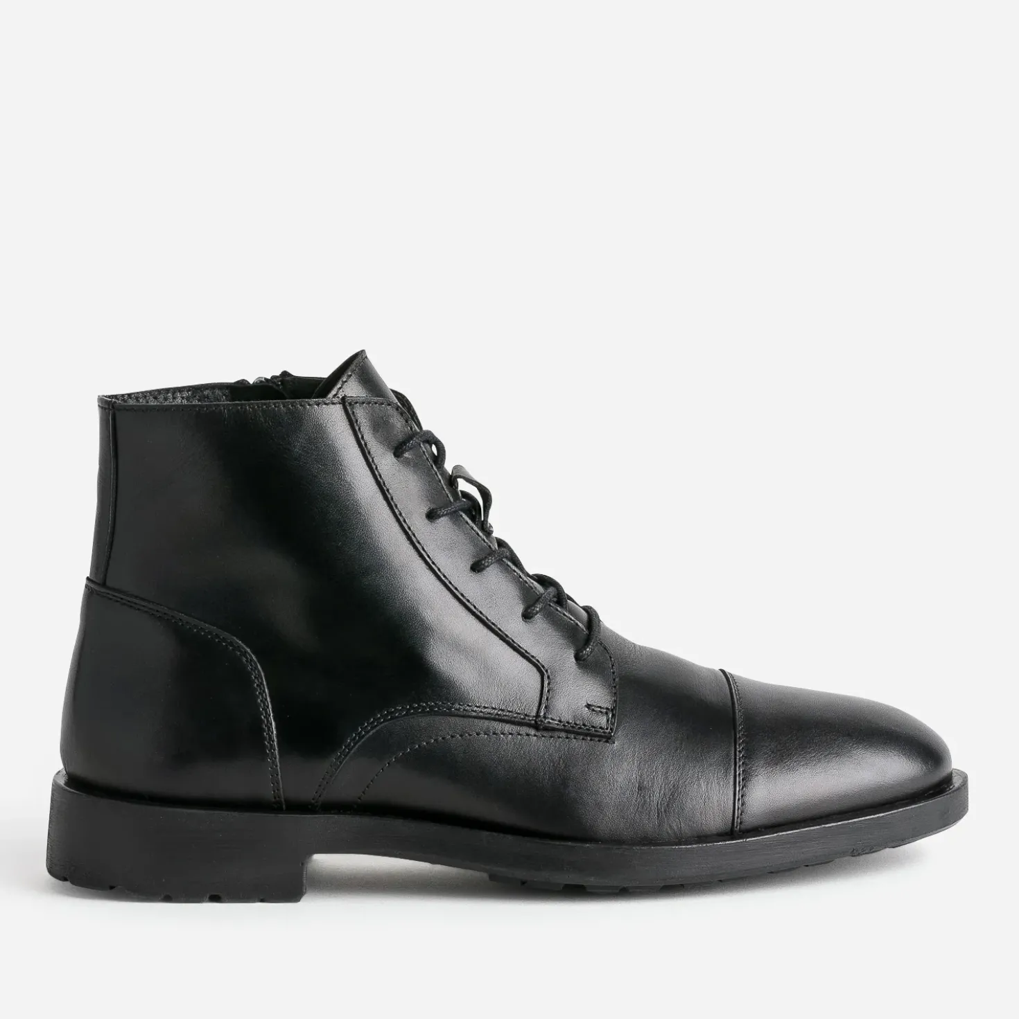 Boots à lacet noir cuir