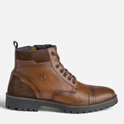 Boots à lacet REDSKINS cognac en cuir