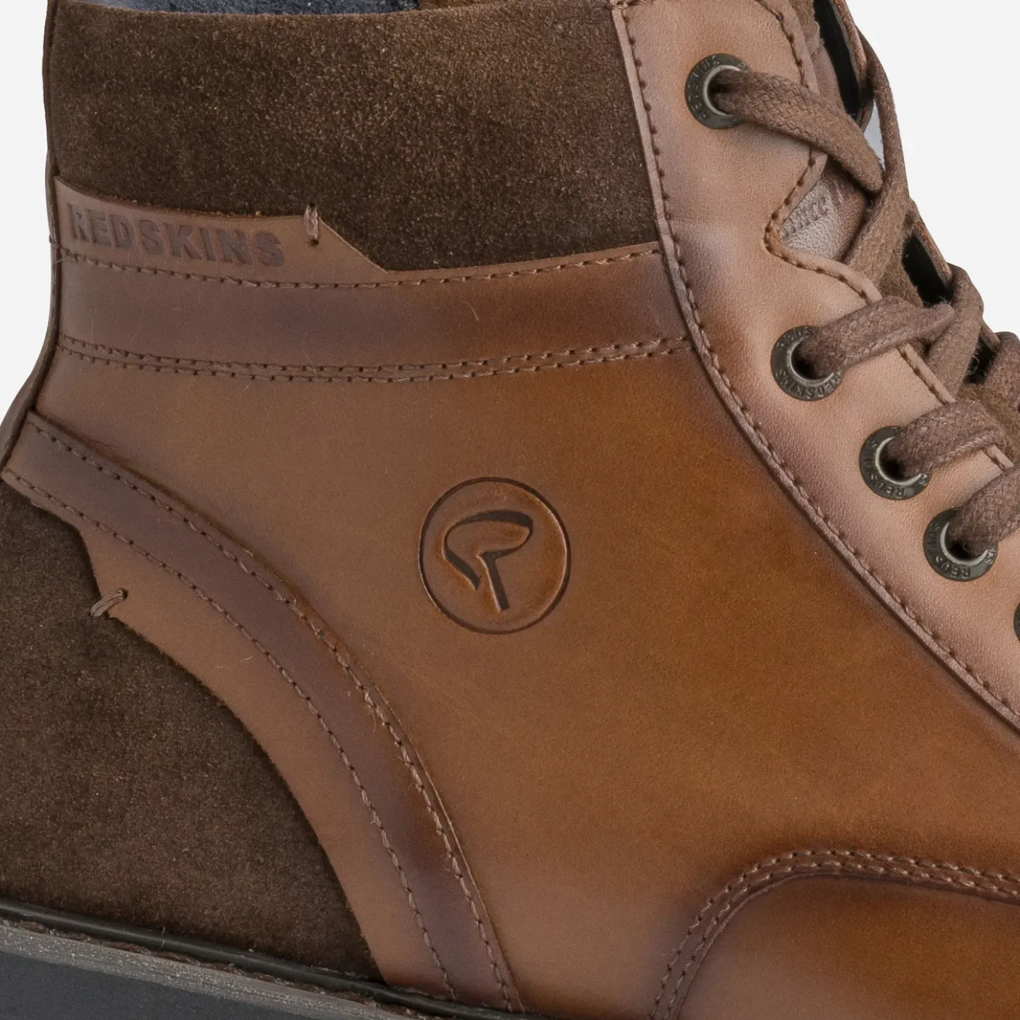 Boots à lacet REDSKINS cognac en cuir