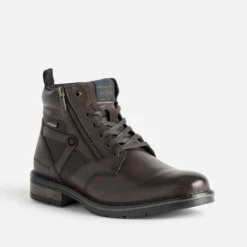 Boots à lacet REDSKINS marron en cuir