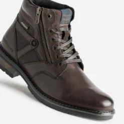 Boots à lacet REDSKINS marron en cuir