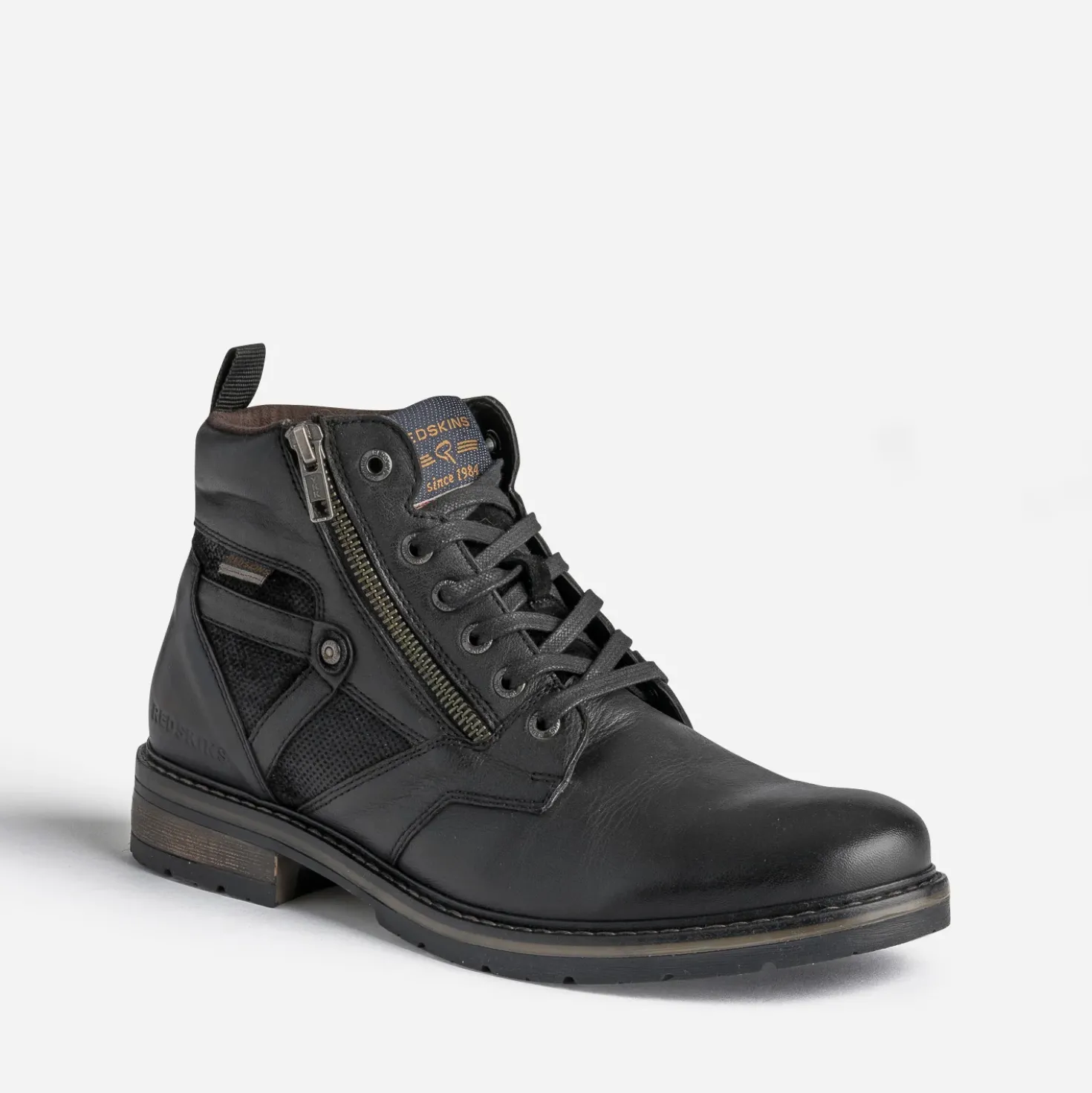 Boots à lacet REDSKINS noir en cuir