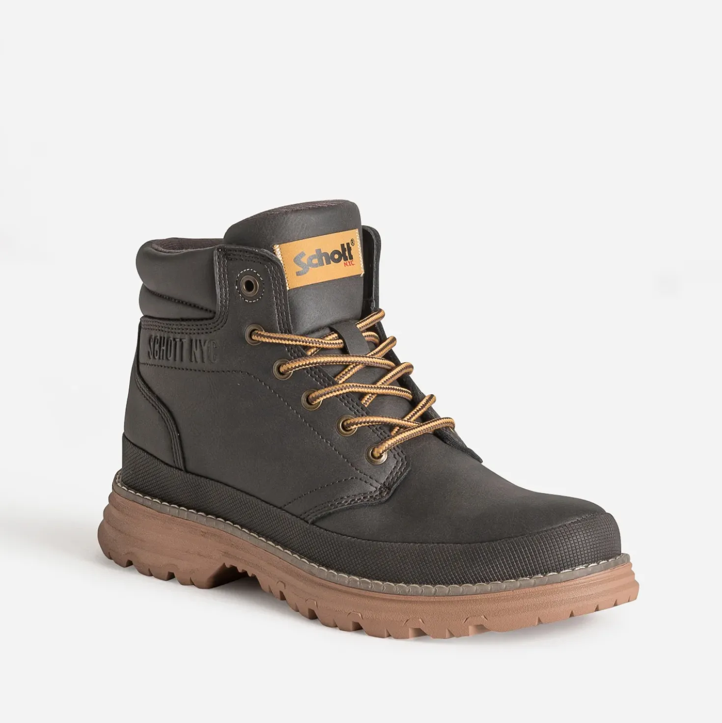 Boots à lacet SCHOTT marron