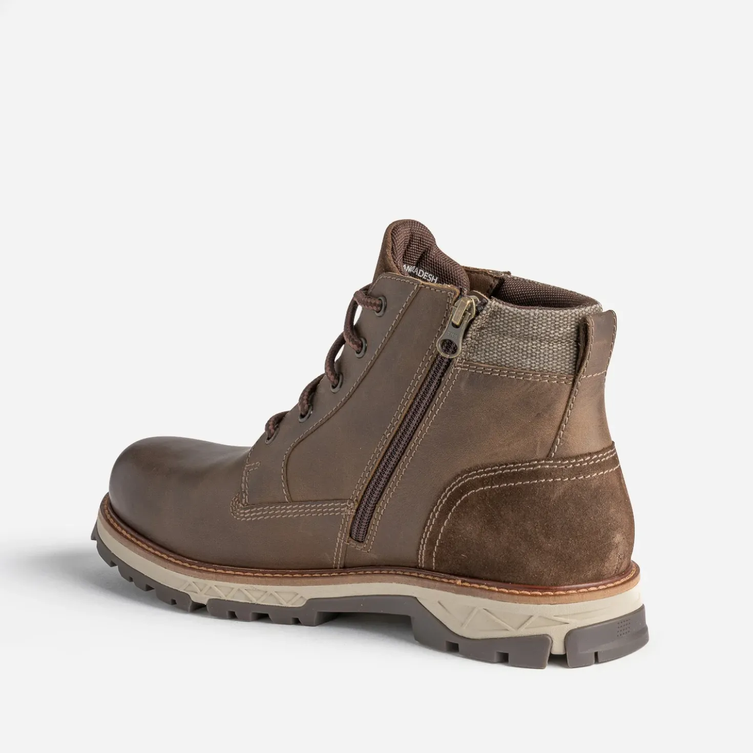 Boots à lacet TBS marron en cuir