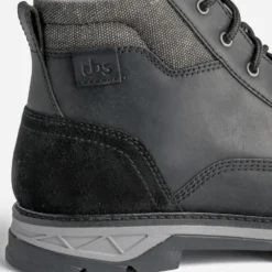 Boots à lacet TBS noir en cuir