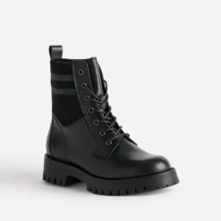 Boots à lacet TEXTO noir éco conçu cuir