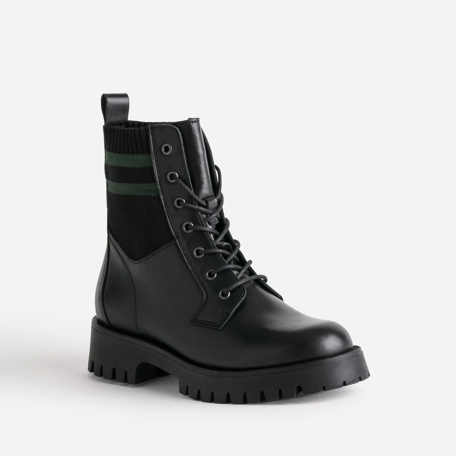 Boots à lacet TEXTO noir éco conçu cuir